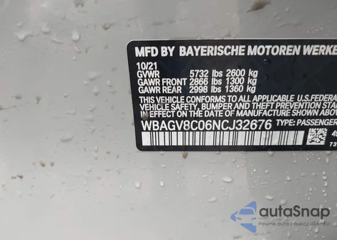 2022 BMW M850I Gtan Coupe xDrive из США, поврежденный, VIN WBAGV8C06NCJ32676